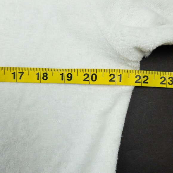 Marine Layer Terry Cloth Stripe Polo Shirt Men's Medium White Green Towel Summer - Picture 12 of 12